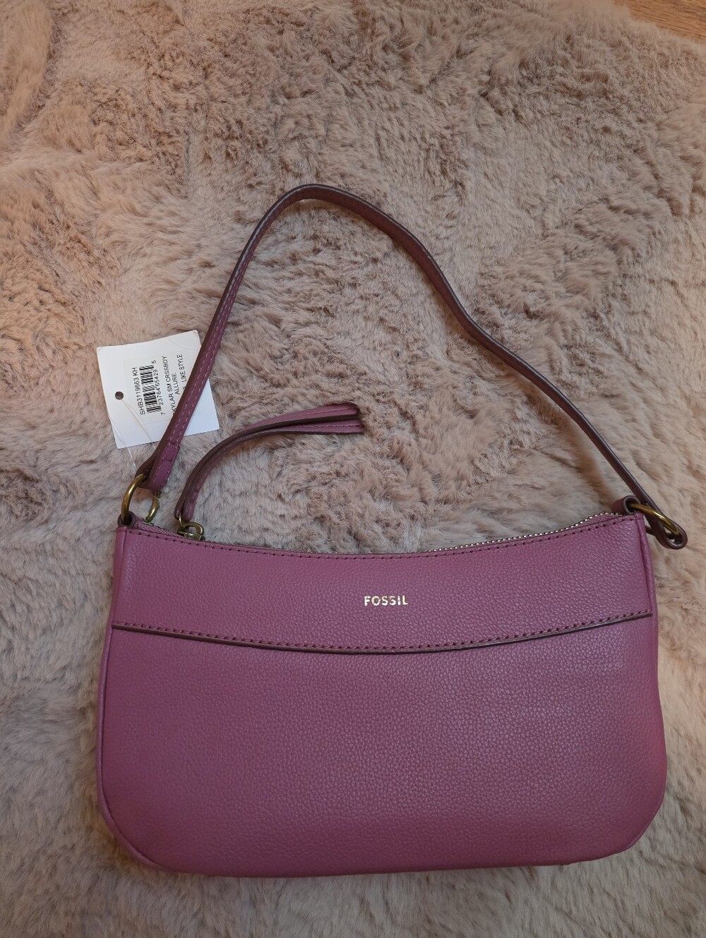Fossil Rose-Pink Leather Shoulder Bag - Picture 2 of 8